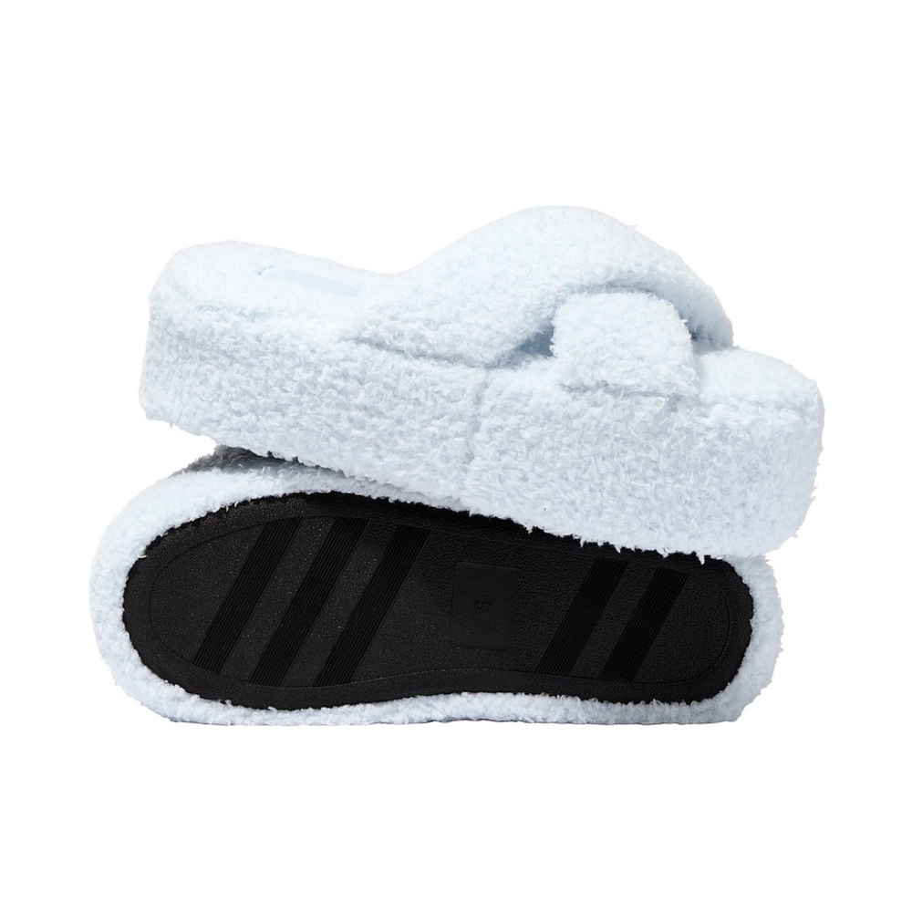 PINK by Victoria’s Secret CO-ZZZY Fleece Platform Slipper Hydrangea Blue Fleece